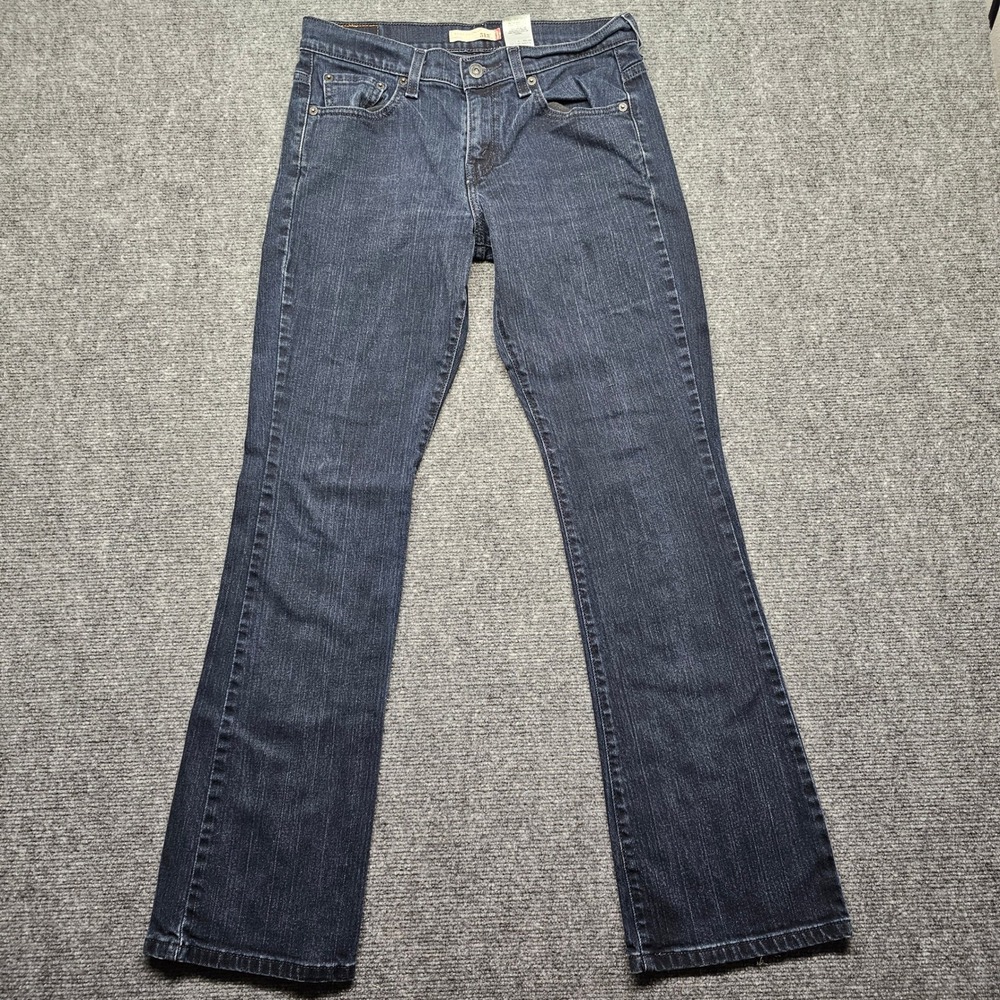 Levis 515 Boot Cut Jeans Womens 6M Dark Wash Denim Mid Rise Stretch 55867-8